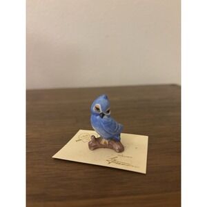 Vintage Freeman George Good Miniature Porcelain Blue Bird  Figurine - New